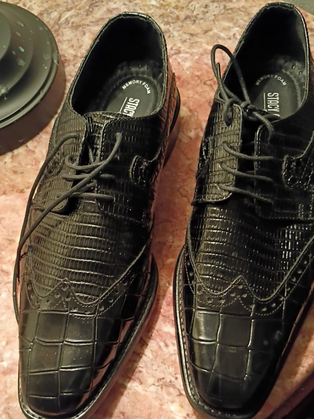 Stacy Adams Black Oxfords/Dress shoe